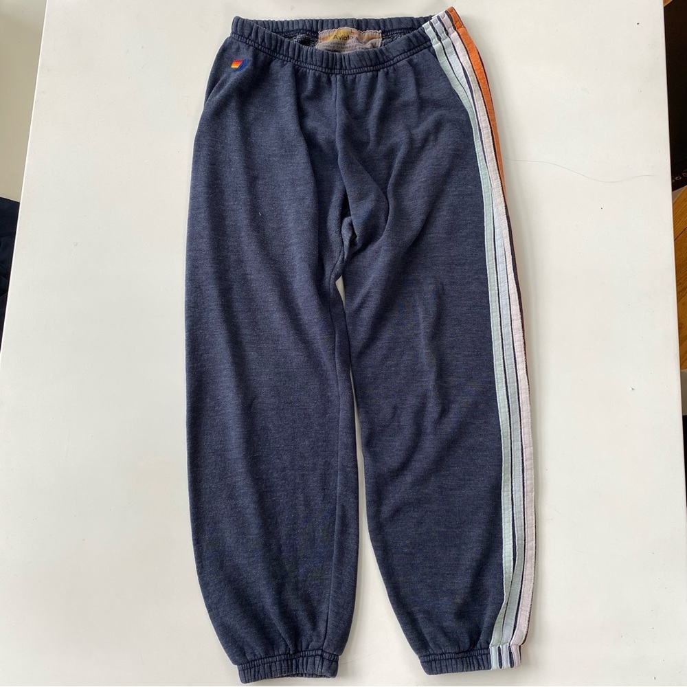 Aviator Nation Bandier EXCLUSIVE Navy Pastel Stripe Sweatpants